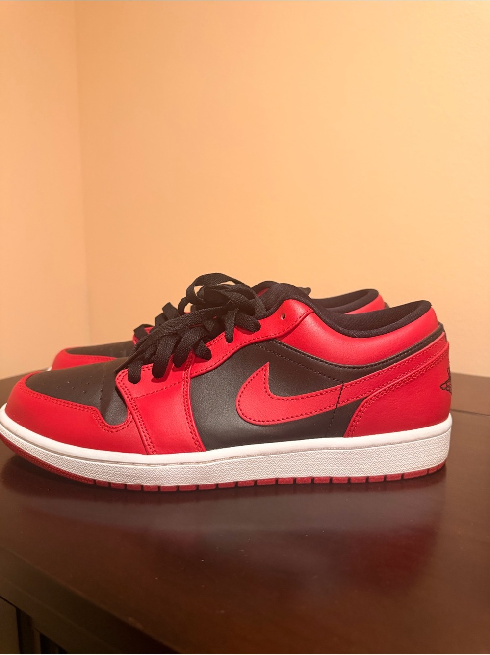 Jordan 1 Low "Gym Red/Black/White" Men's Shoe Size 10.5